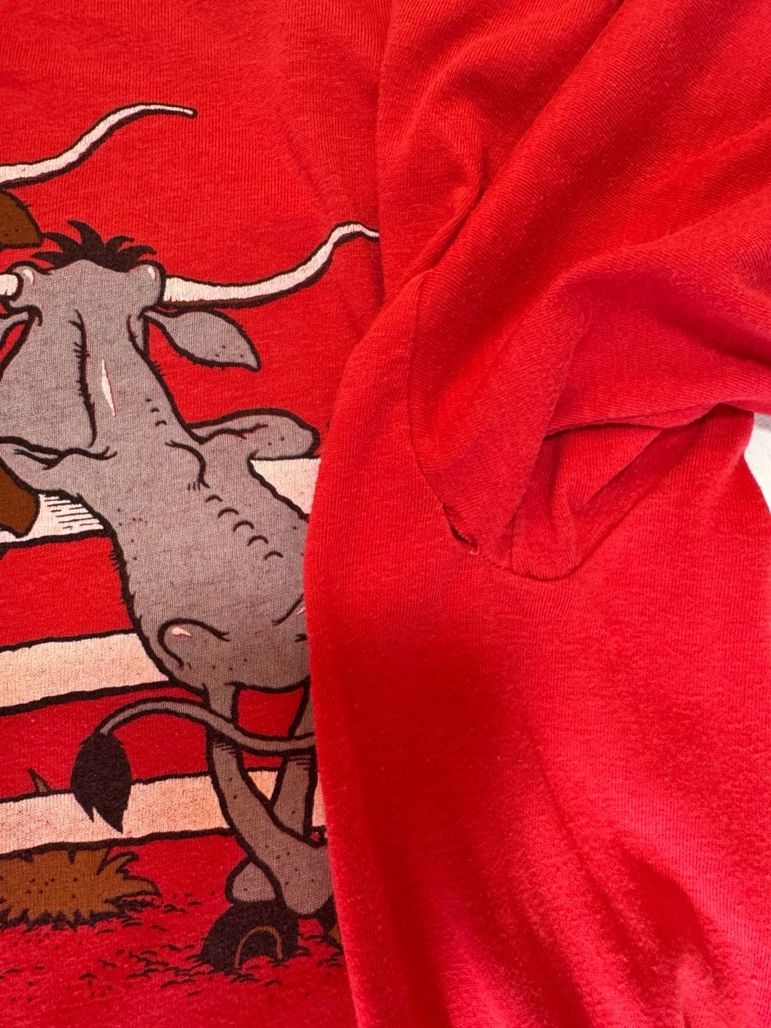 Vintage 80s Black Anvil Single Stitch “Red Necks &Big Horns” Dallas USA T-Shirt 7