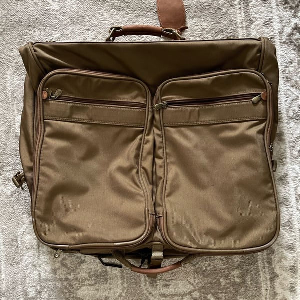 Briggs & Riley Garment Bag Brown Ballistic Nylon Leather
