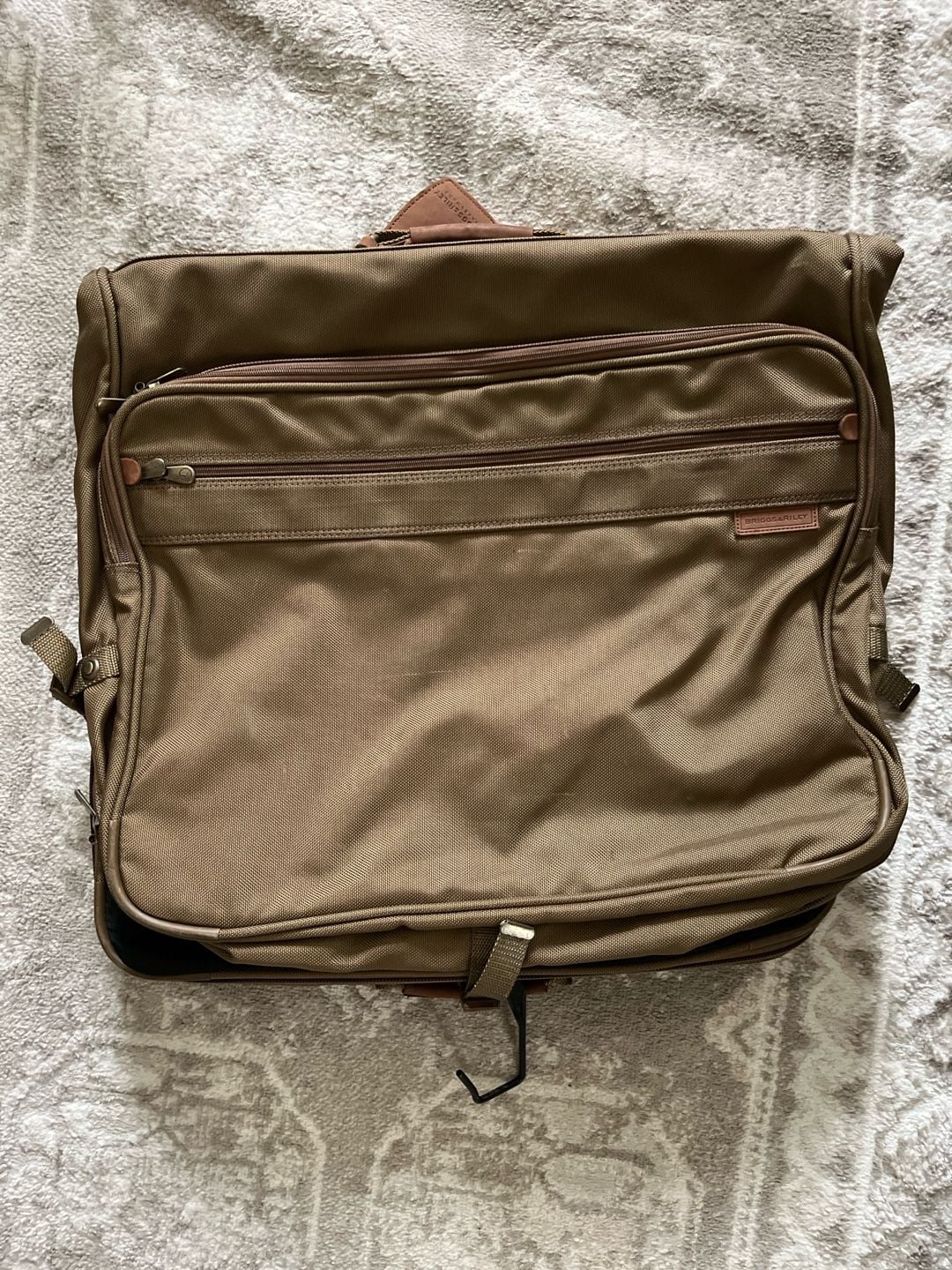 Briggs & Riley Garment Bag Brown Ballistic Nylon Leather 4