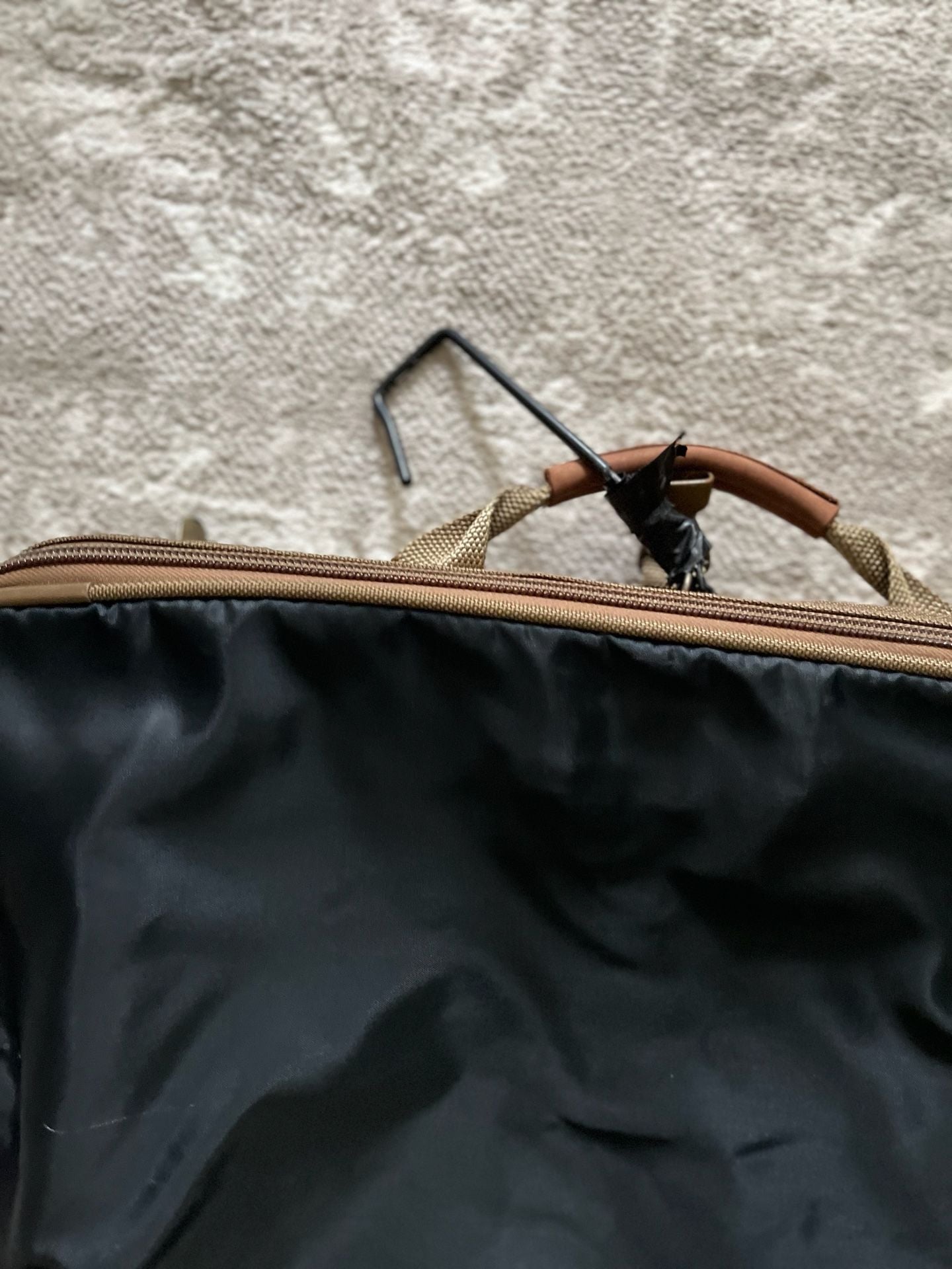 Briggs & Riley Garment Bag Brown Ballistic Nylon Leather 8
