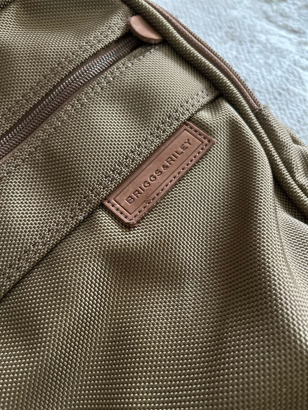 Briggs & Riley Garment Bag Brown Ballistic Nylon Leather 13