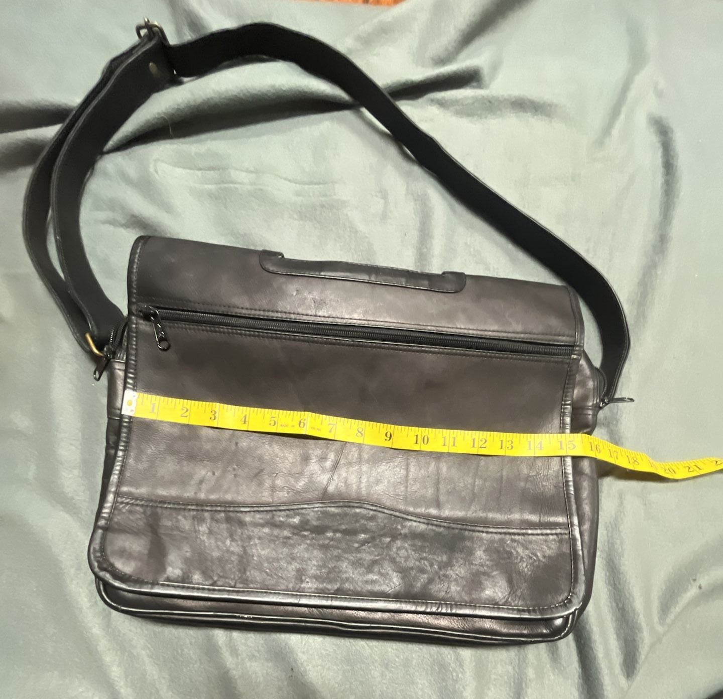 Samsonite Leather Briefcase Laptop Bag Black 12