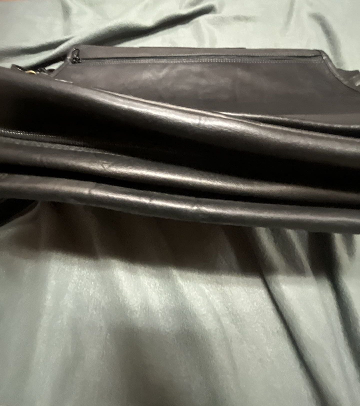 Samsonite Leather Briefcase Laptop Bag Black 15