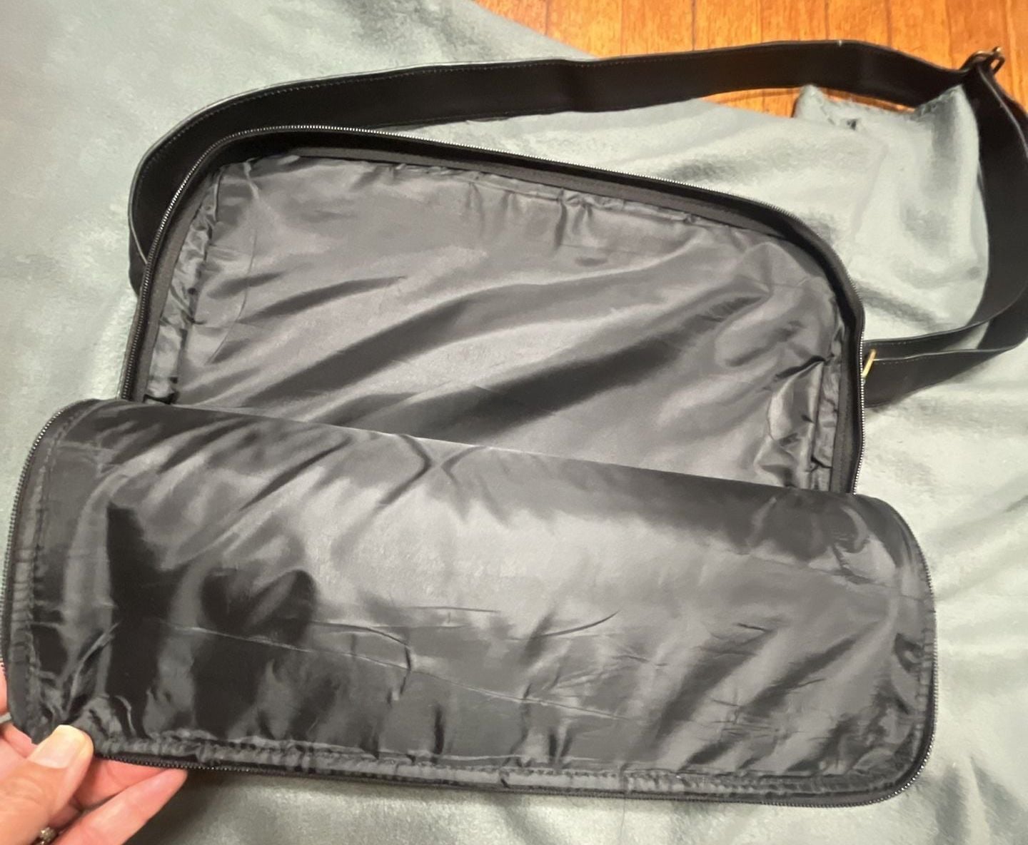 Samsonite Leather Briefcase Laptop Bag Black 10