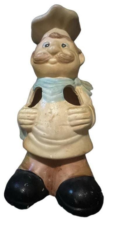 Vintage Ceramic Chef Kitchen Utensil Holder 1