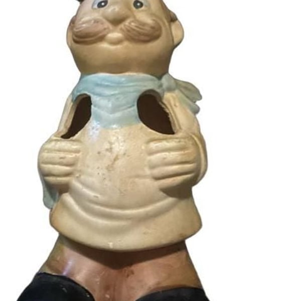 Vintage Ceramic Chef Kitchen Utensil Holder