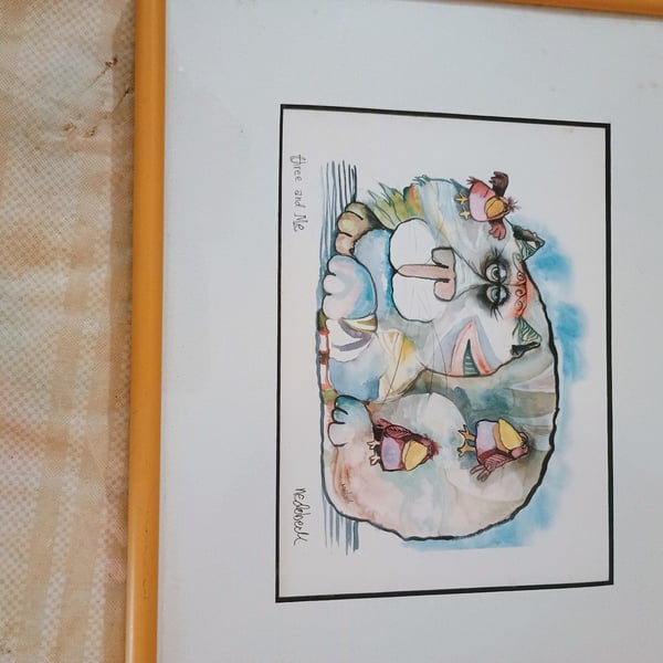 Don Nedobeck Framed Print Three and Me Whimsical Cat Art