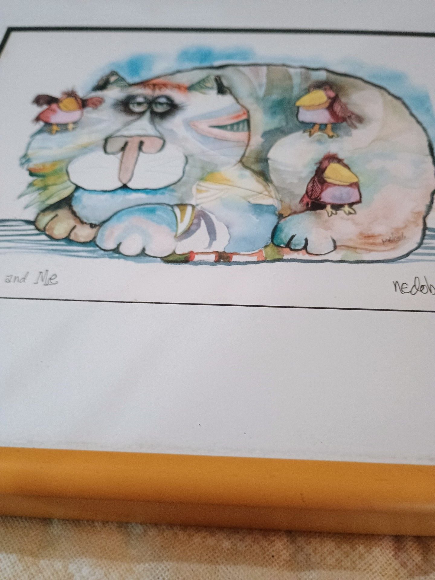Don Nedobeck Framed Print Three and Me Whimsical Cat Art 2