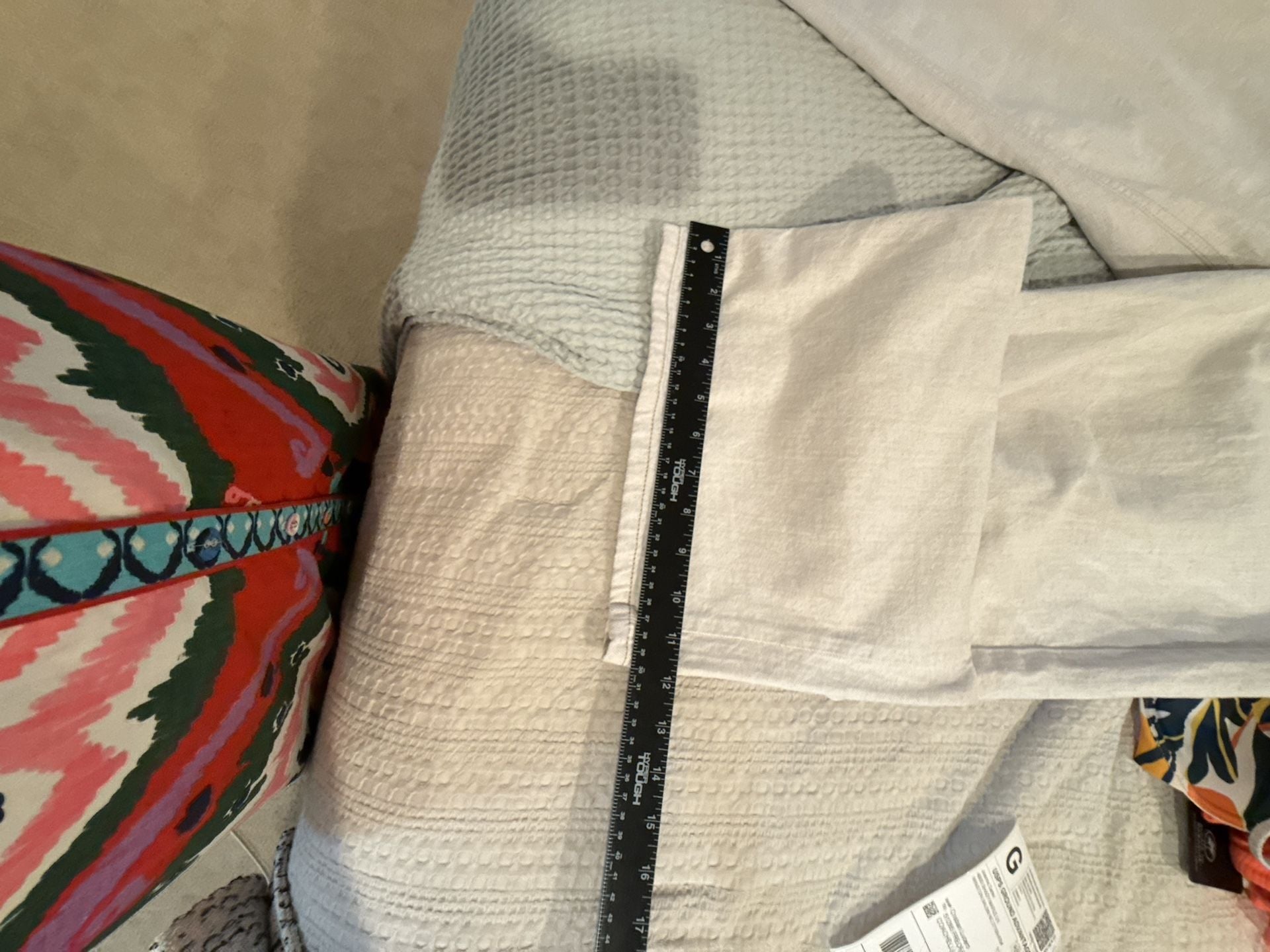 Zara Wide Leg Jeans Size Xl Off White Denim 13