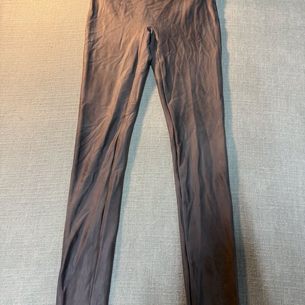 Spanx Faux Leather Leggings Size M Brown