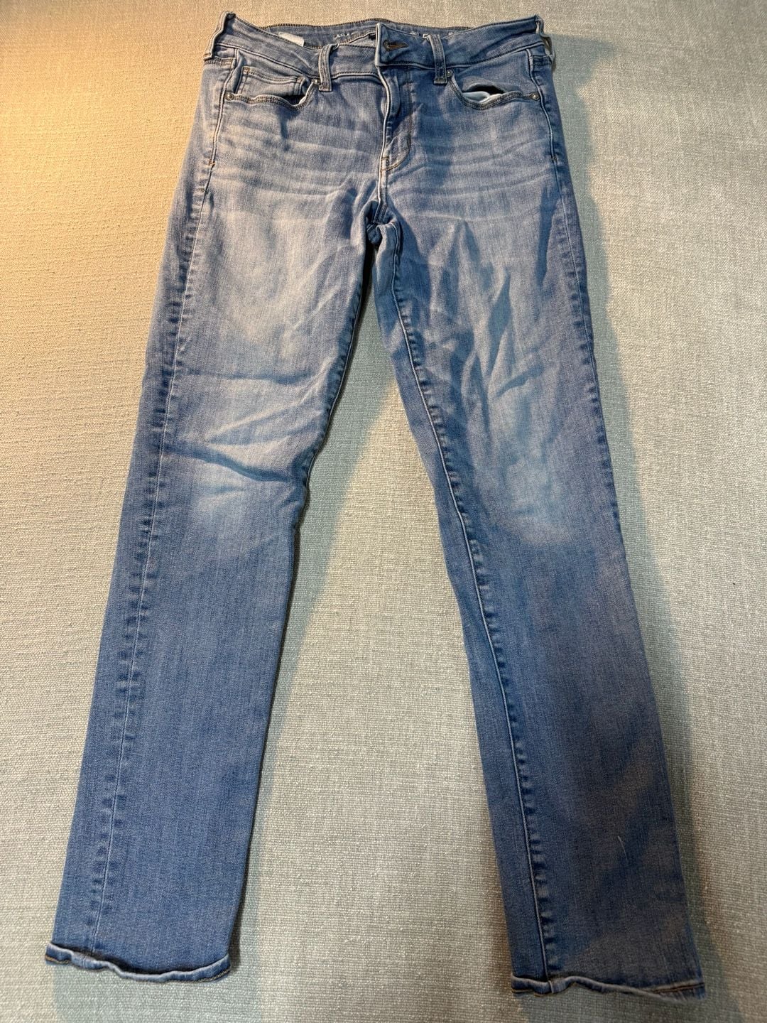 American Eagle Super Stretch Skinny Jeans Size 10 Regular Blue Denim 2