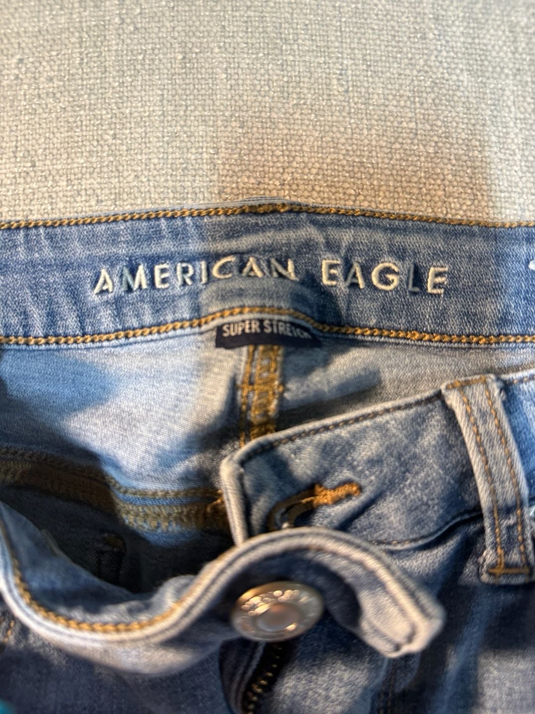 American Eagle Super Stretch Skinny Jeans Size 10 Regular Blue Denim 3