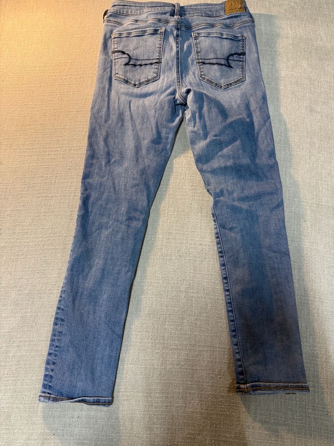 American Eagle Super Stretch Skinny Jeans Size 10 Regular Blue Denim 5