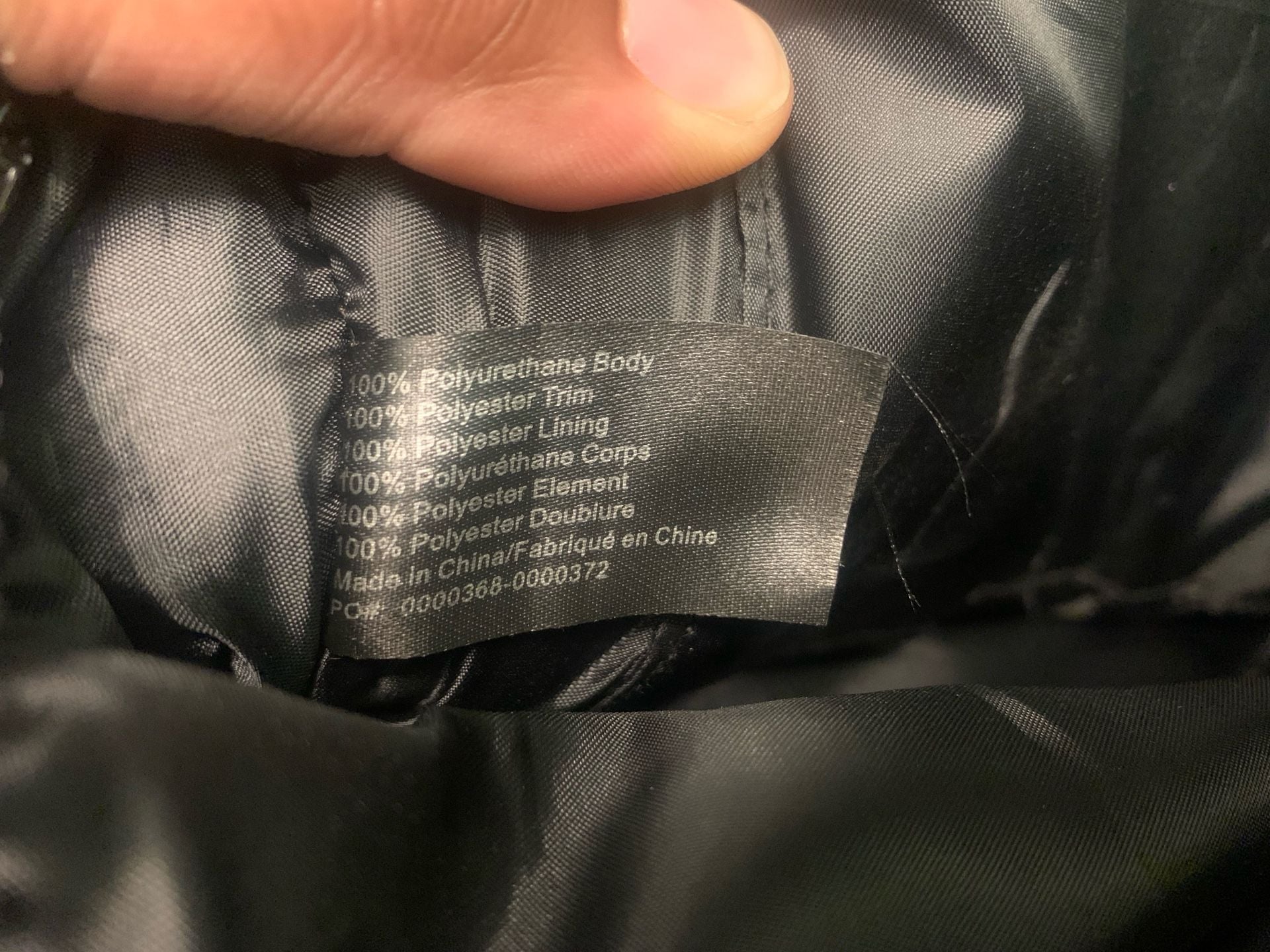 True Religion Black Faux Leather Backpack Laptop Pouch Excellent Condition 13