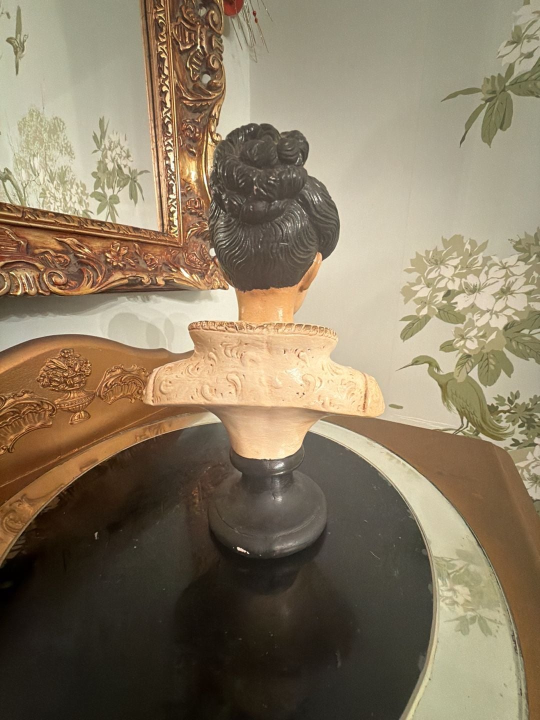 Vintage Chalkware Asian Lady Bust Figurine Statue Decor 2