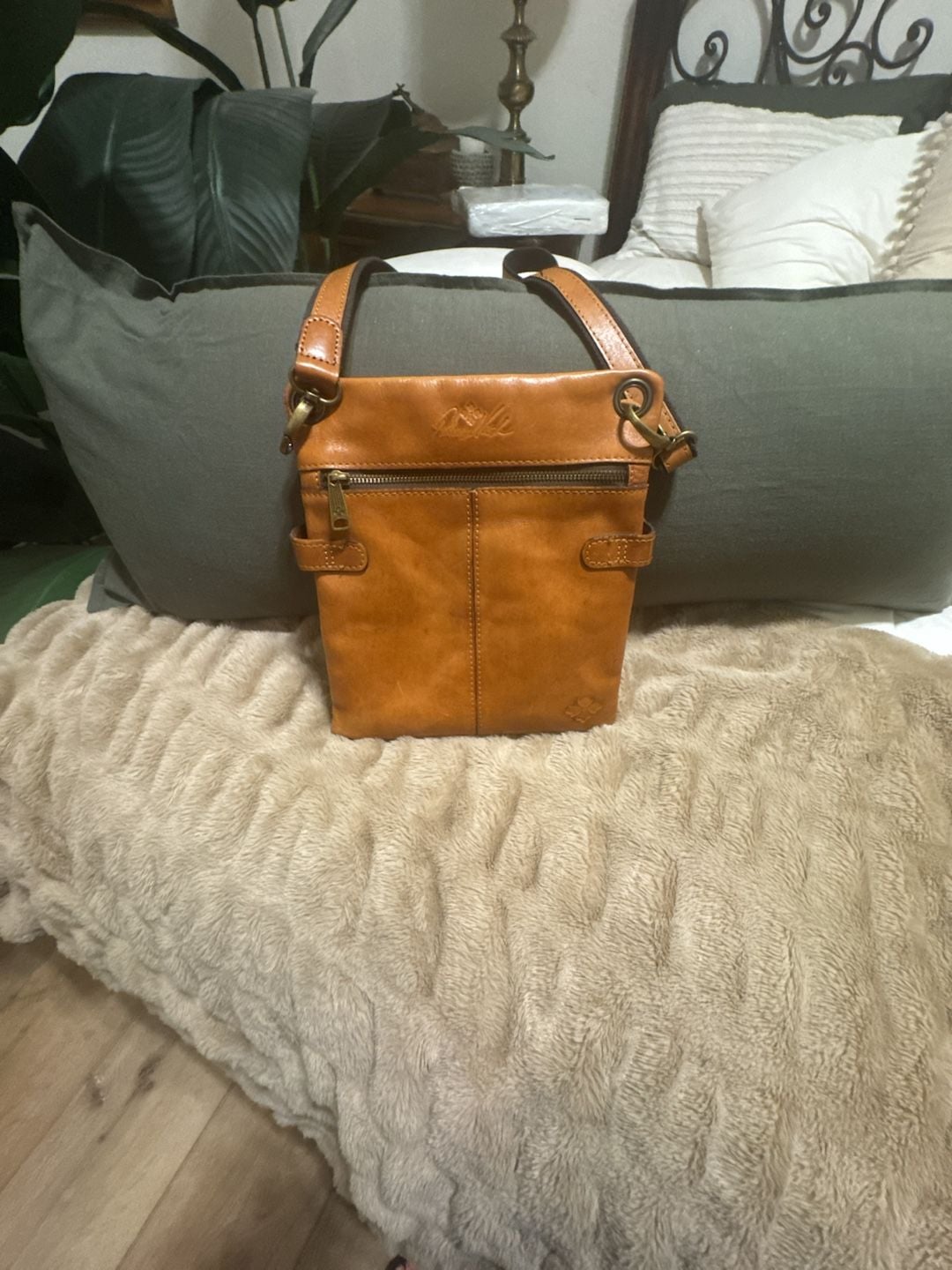 Patricia Nash Francesca Leather Brown Messenger Shoulder Bag Organizer Medium 3