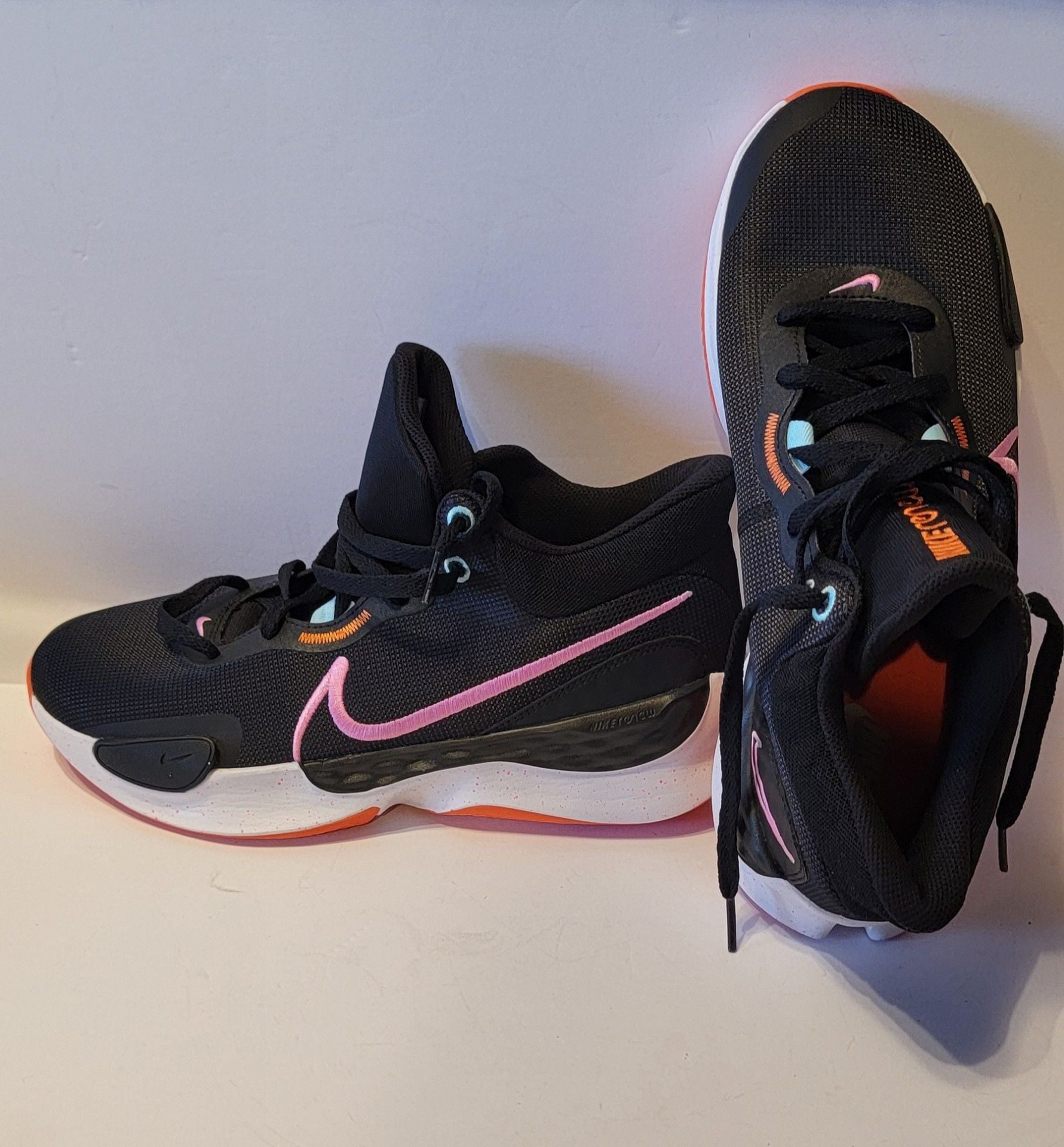 Nike Basketball Shoes Black Pink Orange 7