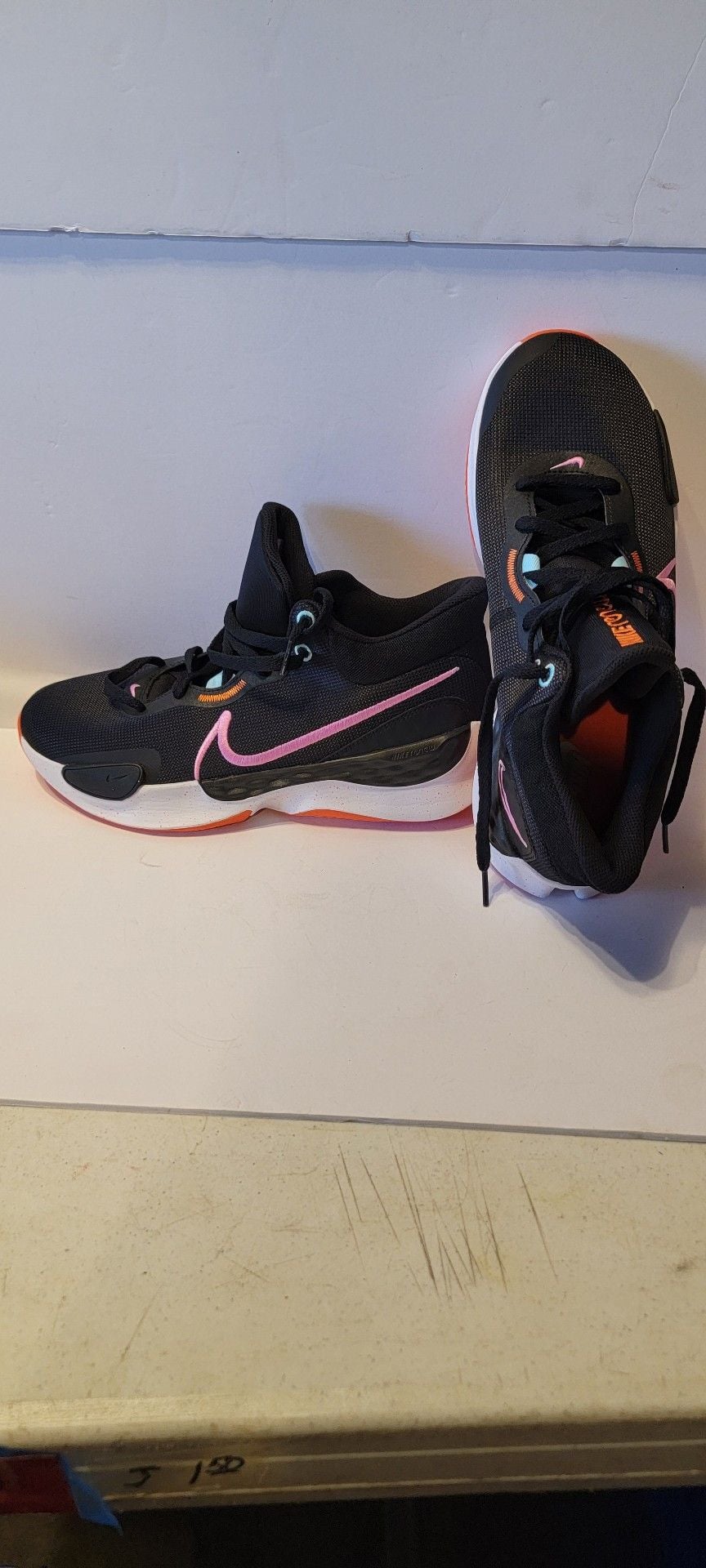 Nike Basketball Shoes Black Pink Orange 8