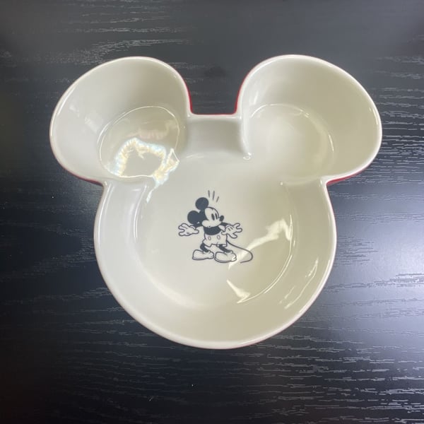 Disney Mickey Mouse Ceramic Bowl Steamboat Willie Pet Dish