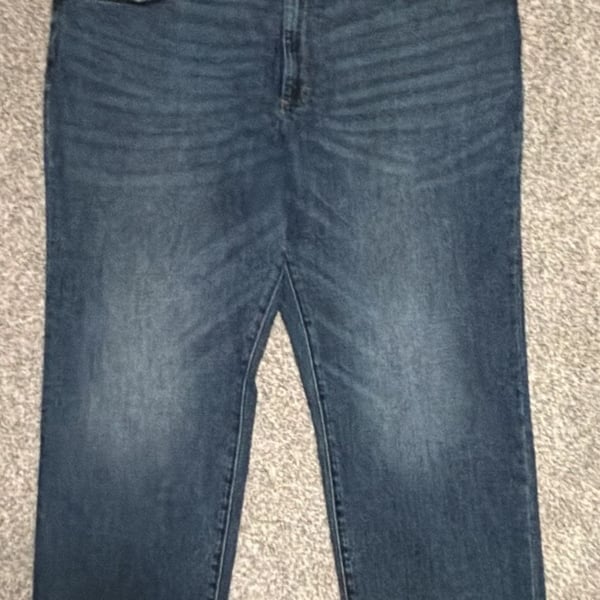 Lee Extreme Motion MVP Straight Jeans Size 46X27 Blue Relaxed Fit