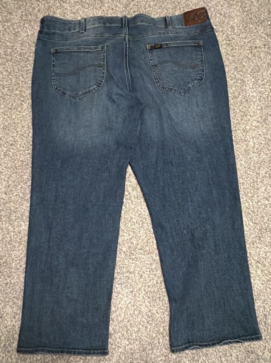 Lee Extreme Motion MVP Straight Jeans Size 46X27 Blue Relaxed Fit 5
