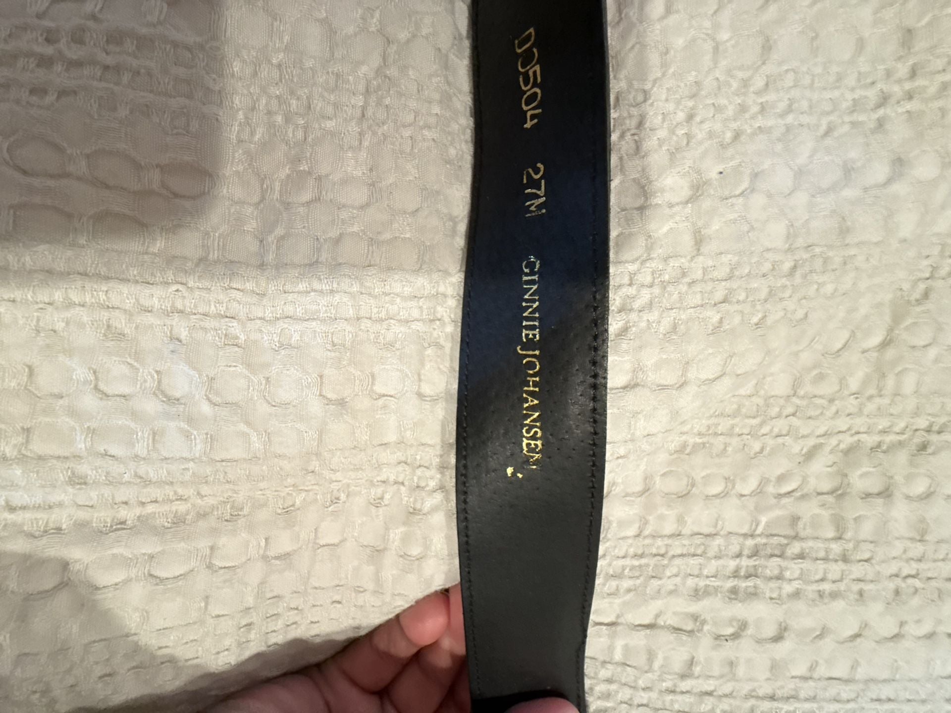 Ginnie Johansen Beaded Leather Belt Size 27M Black Multicolored 5