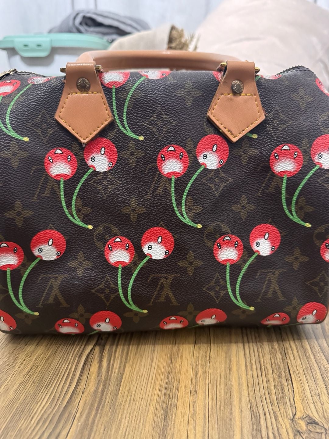 Louis Vuitton x Takashi Murakami Cerises Speedy 25 Monogram Handbag 2