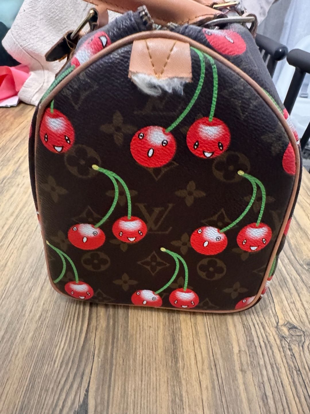 Louis Vuitton x Takashi Murakami Cerises Speedy 25 Monogram Handbag 3