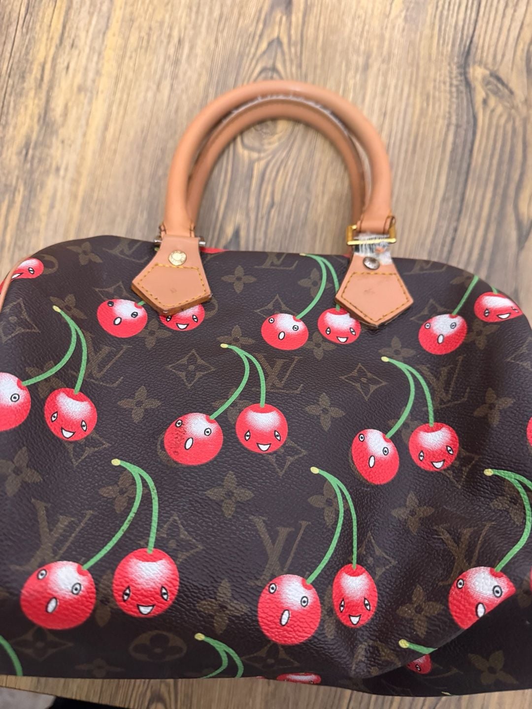 Louis Vuitton x Takashi Murakami Cerises Speedy 25 Monogram Handbag 7