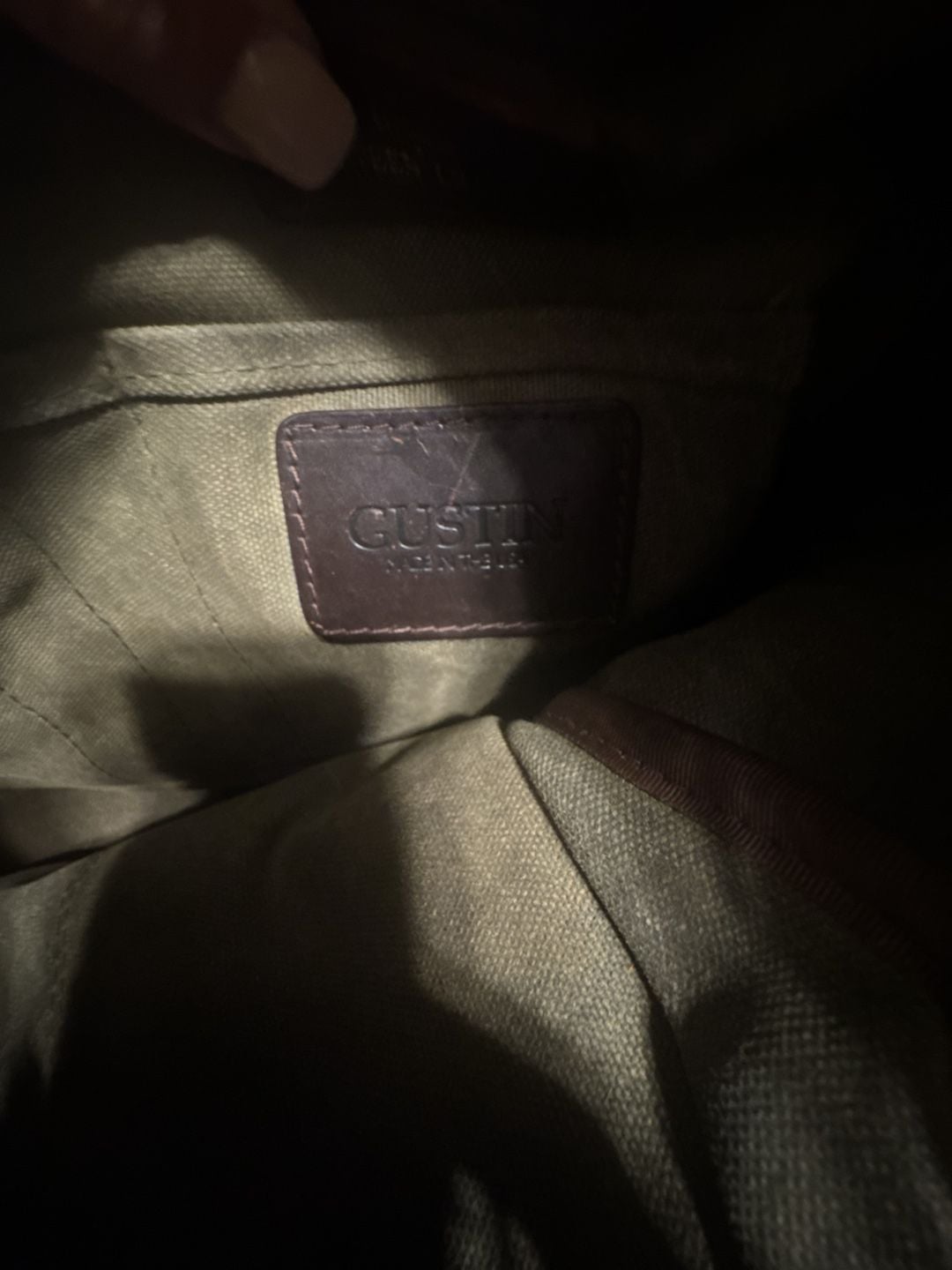 Gustin The Classic Tote Waxed Olive Canvas Bag 2