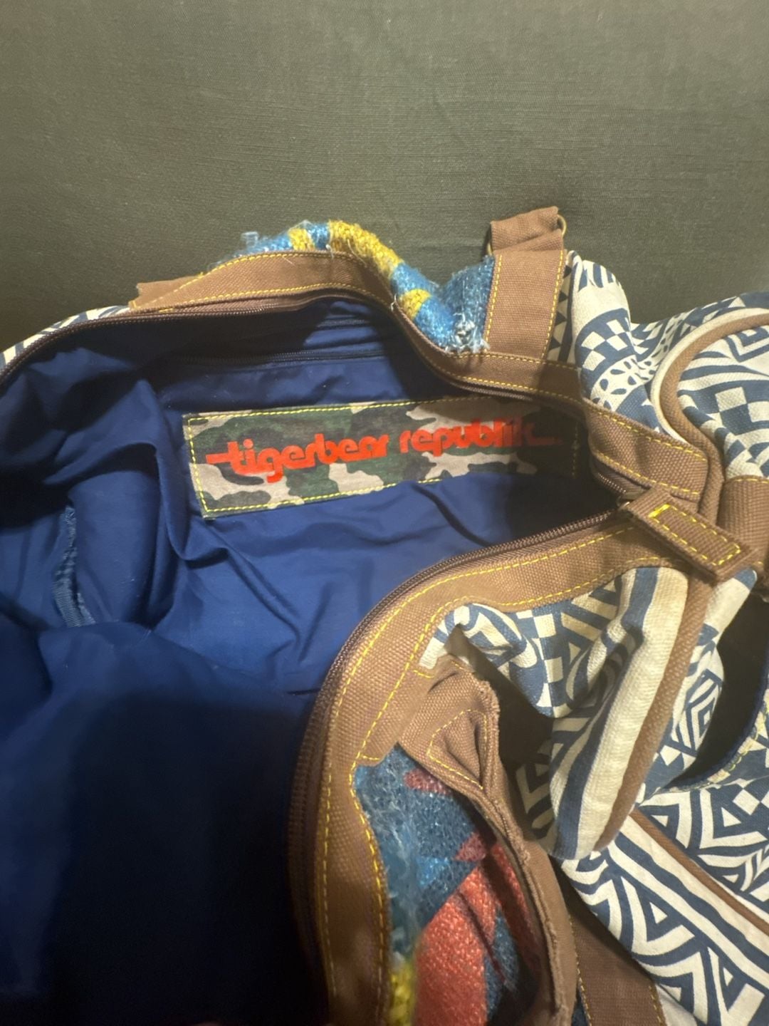 Tigerbear Republik Overnight Weekender Travel Duffle Gym Bag Aztek Print 8