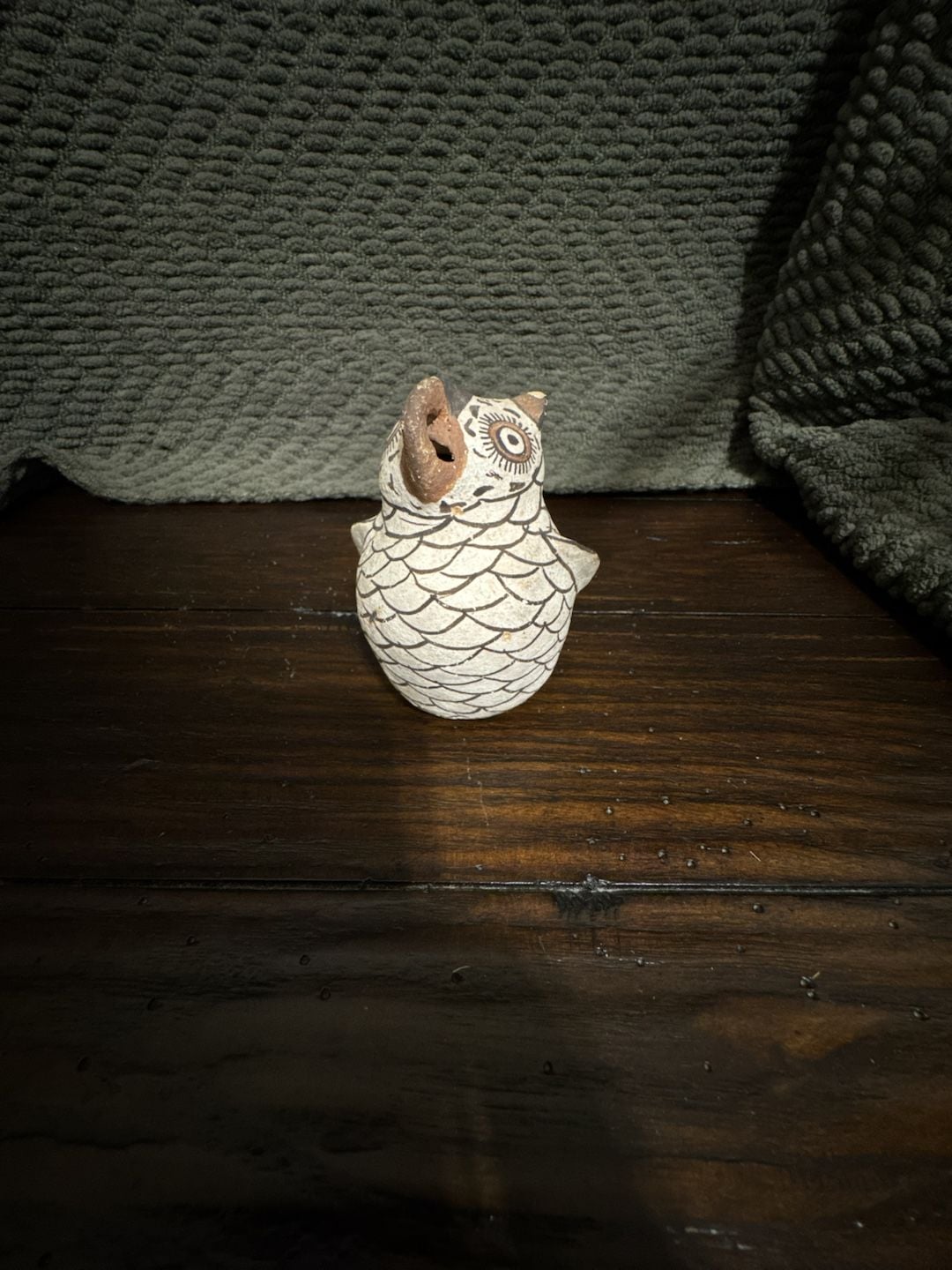 Rare Vintage Signed Nellie Bica ZUNI Pottery Owl 3" T, Authentic 1