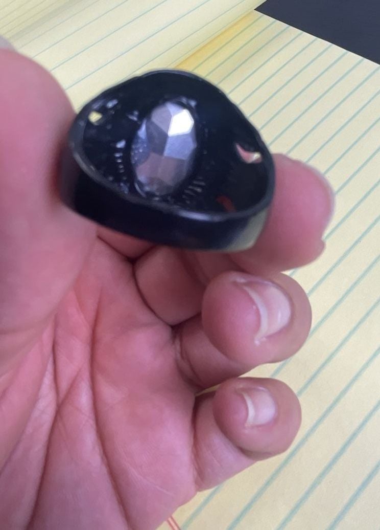Vintage Ottoman Style Green Stone Black Ring 4