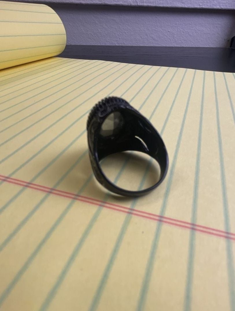 Vintage Ottoman Style Green Stone Black Ring 2