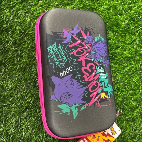 Pokemon Graffiti Hard Sided Pencil Case Gengar Black Pink