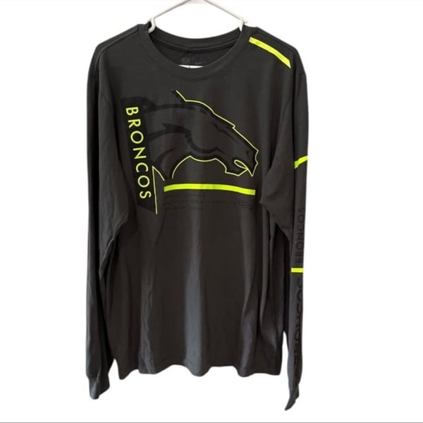 Nike Denver Broncos Long Sleeve Dri-Fit T-Shirt Size L Black Charcoal