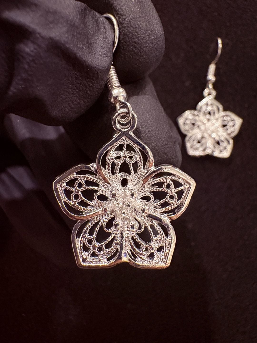 Flower Filigree Dangle Earrings 3