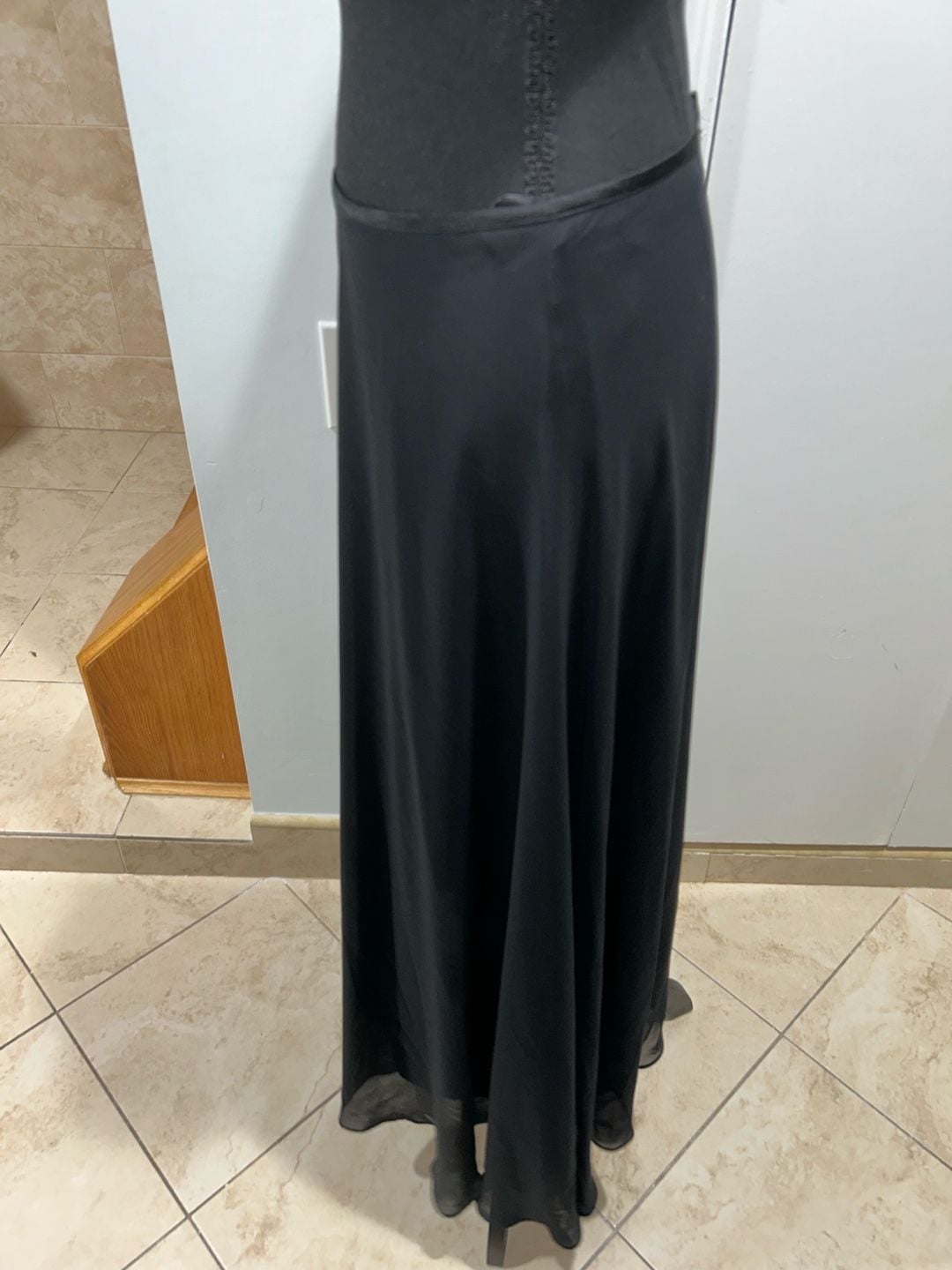 JS Boutique Maxi Skirt Size 10 Black Chiffon Long Formal 7