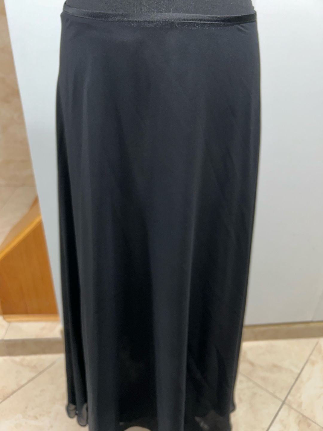 JS Boutique Maxi Skirt Size 10 Black Chiffon Long Formal 8