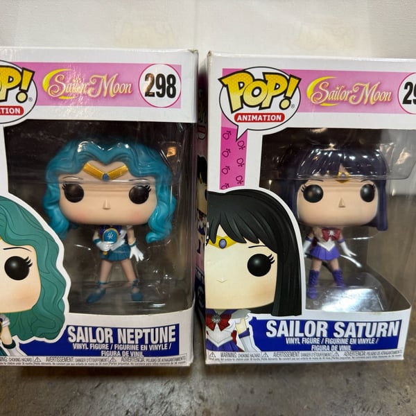 Funko Pop Sailor Moon Sailor Neptune 298 Sailor Saturn 299 Lot