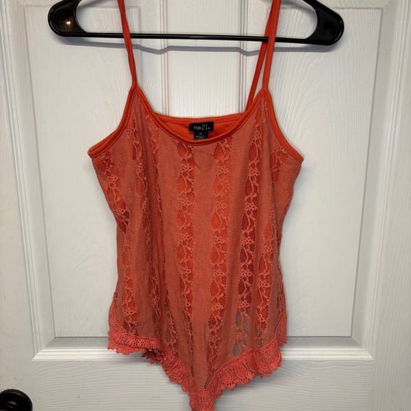 rue21 Lace Bodysuit Size XL Orange