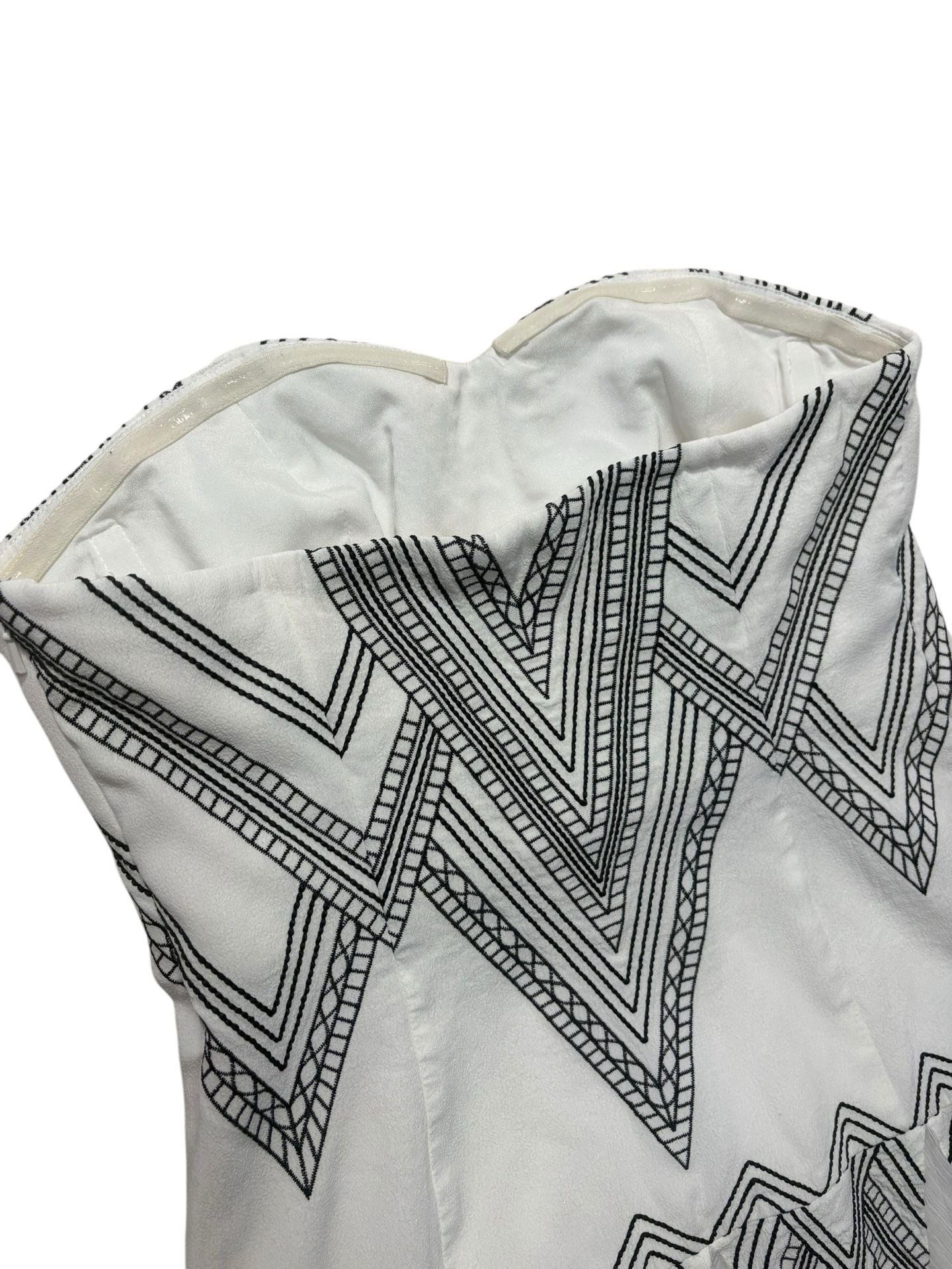 Free People Radiating Angles Strapless Ruffle Hi-Low Dress Size 2 4