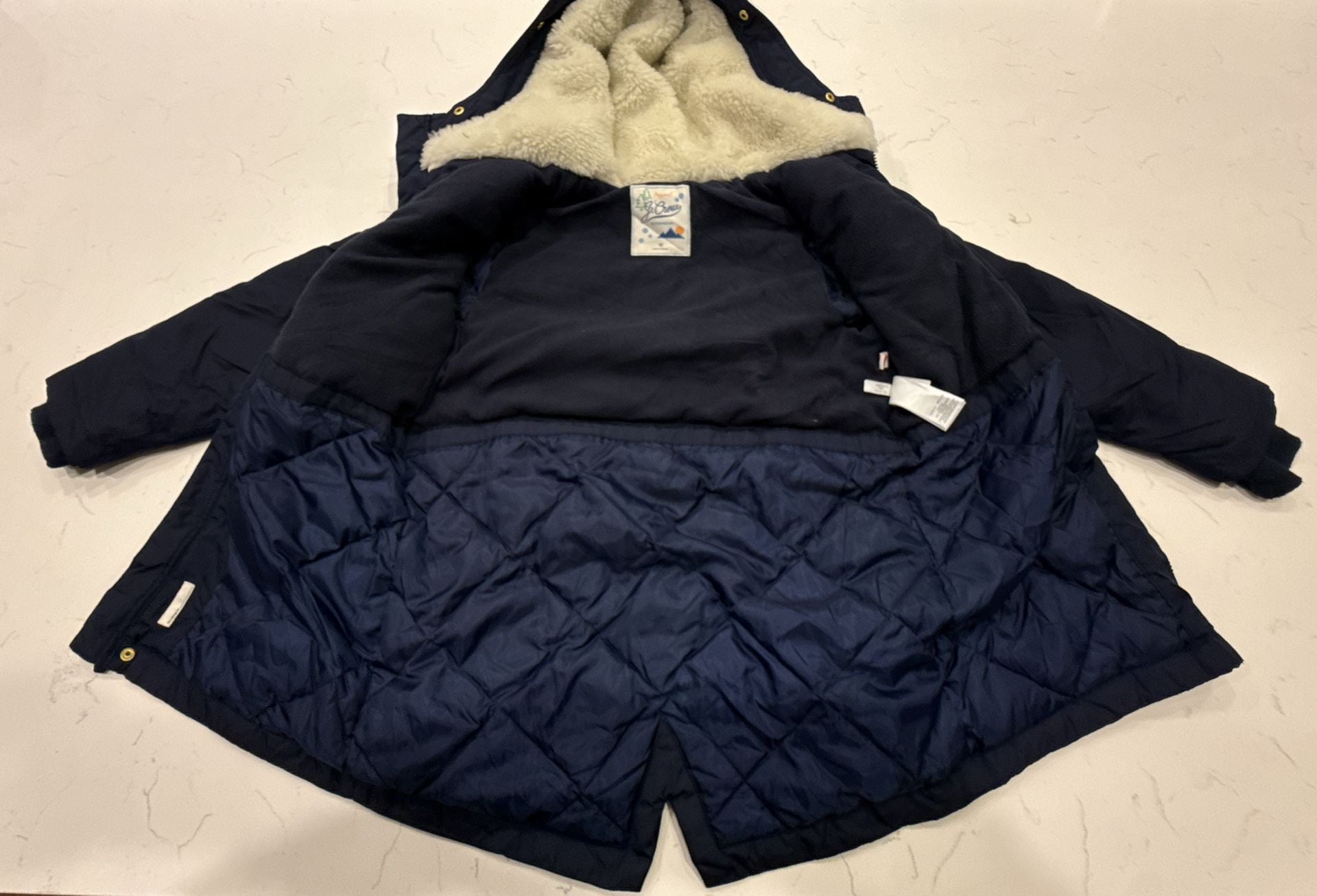 J. Crew Outerwear Parka Jacket Size M Navy Blue PrimaLoft Hooded 10