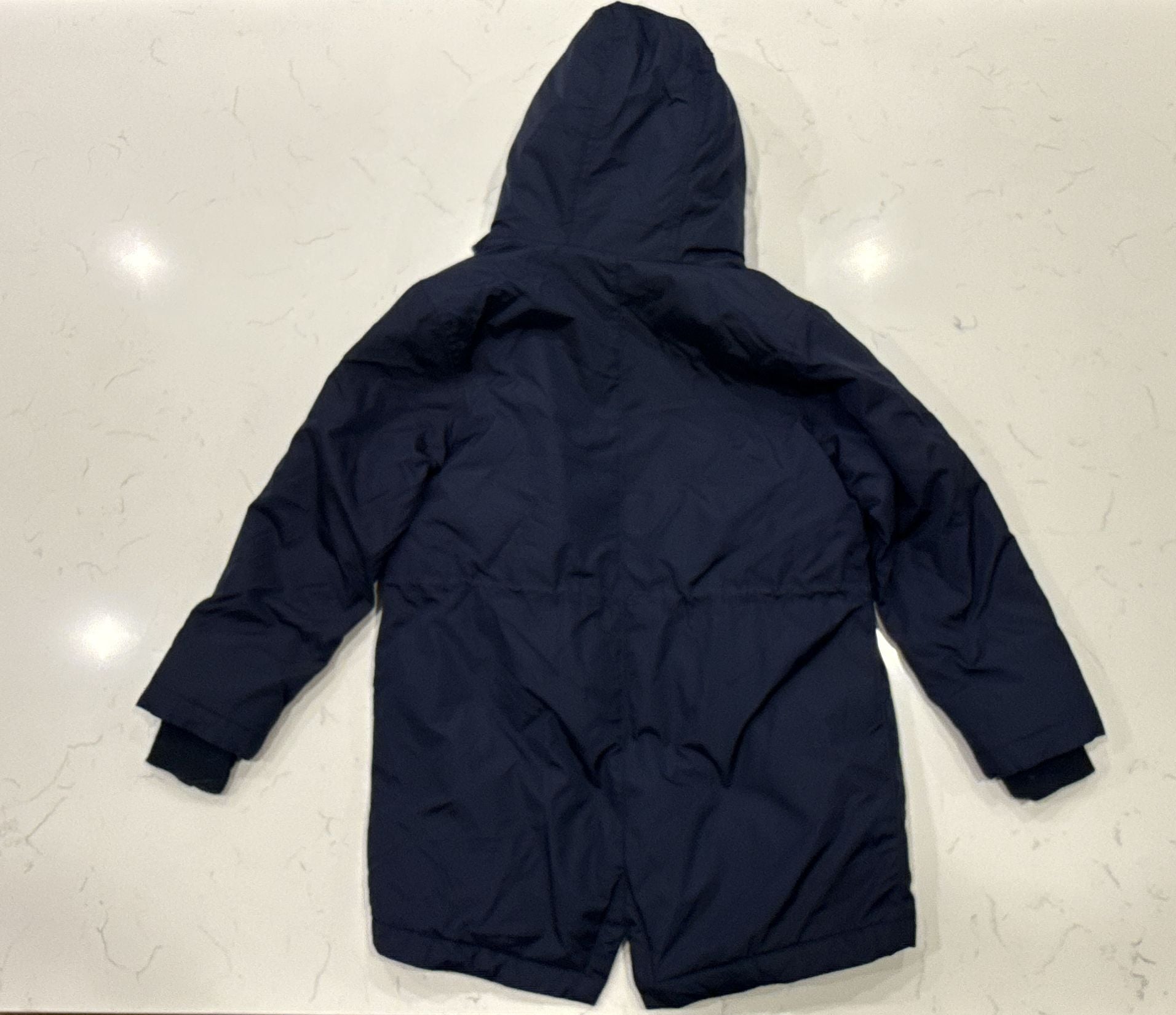 J. Crew Outerwear Parka Jacket Size M Navy Blue PrimaLoft Hooded 13