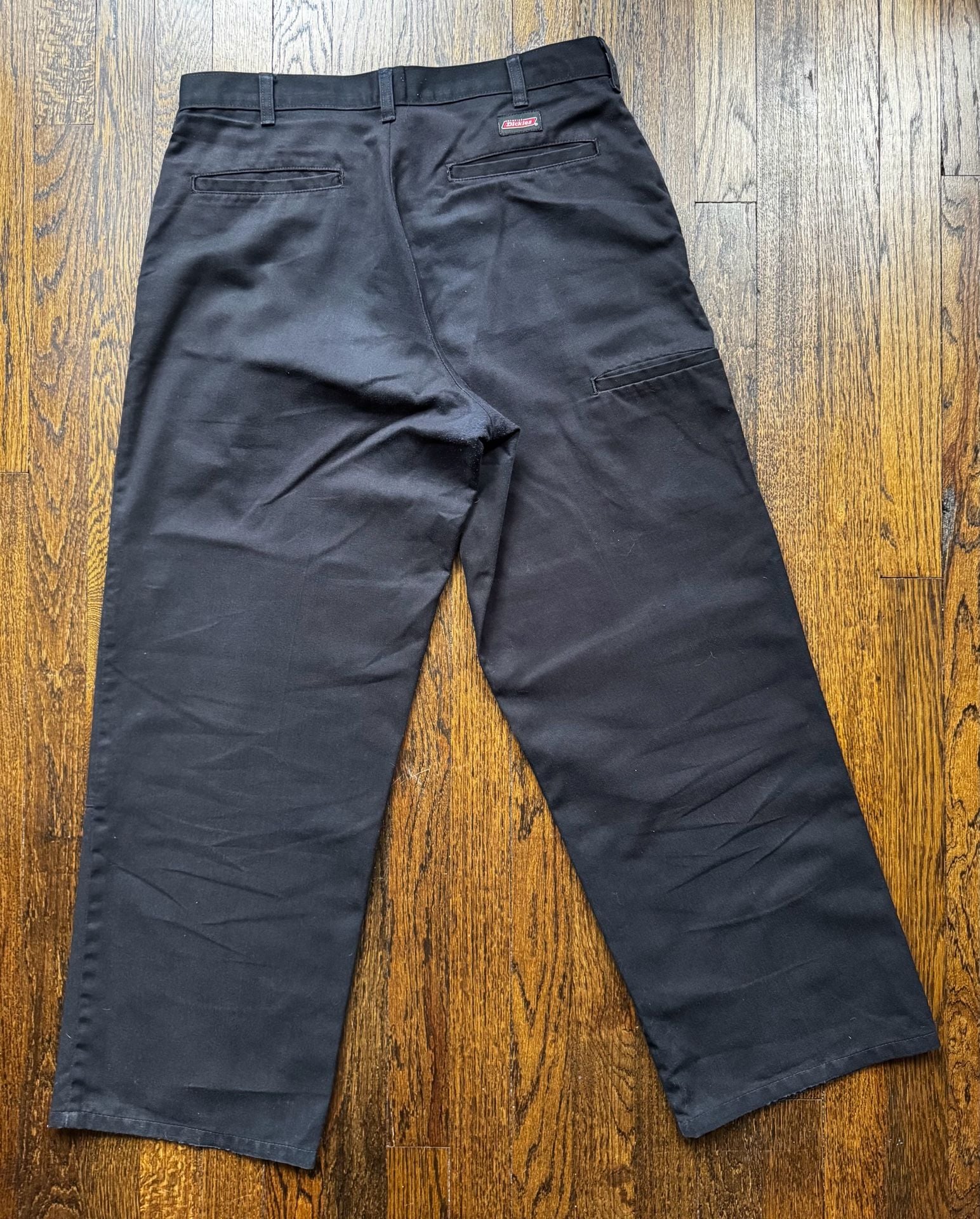 PANTS Dickies 33x28.5 Black Double Knee Work Pants TWILL UTILITY W/O BUTTON (2) 8