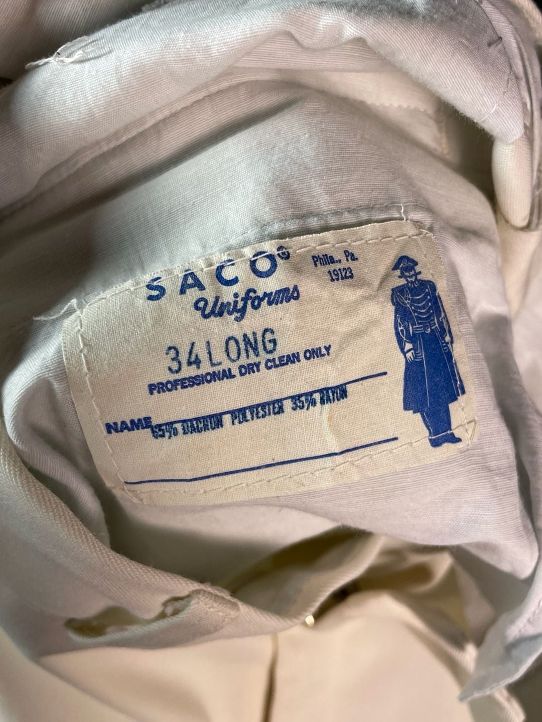 Saco Uniforms USMC Dress White Uniform Set Size 42 Long 7