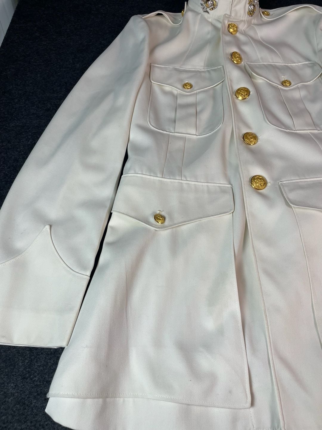 Saco Uniforms USMC Dress White Uniform Set Size 42 Long 9