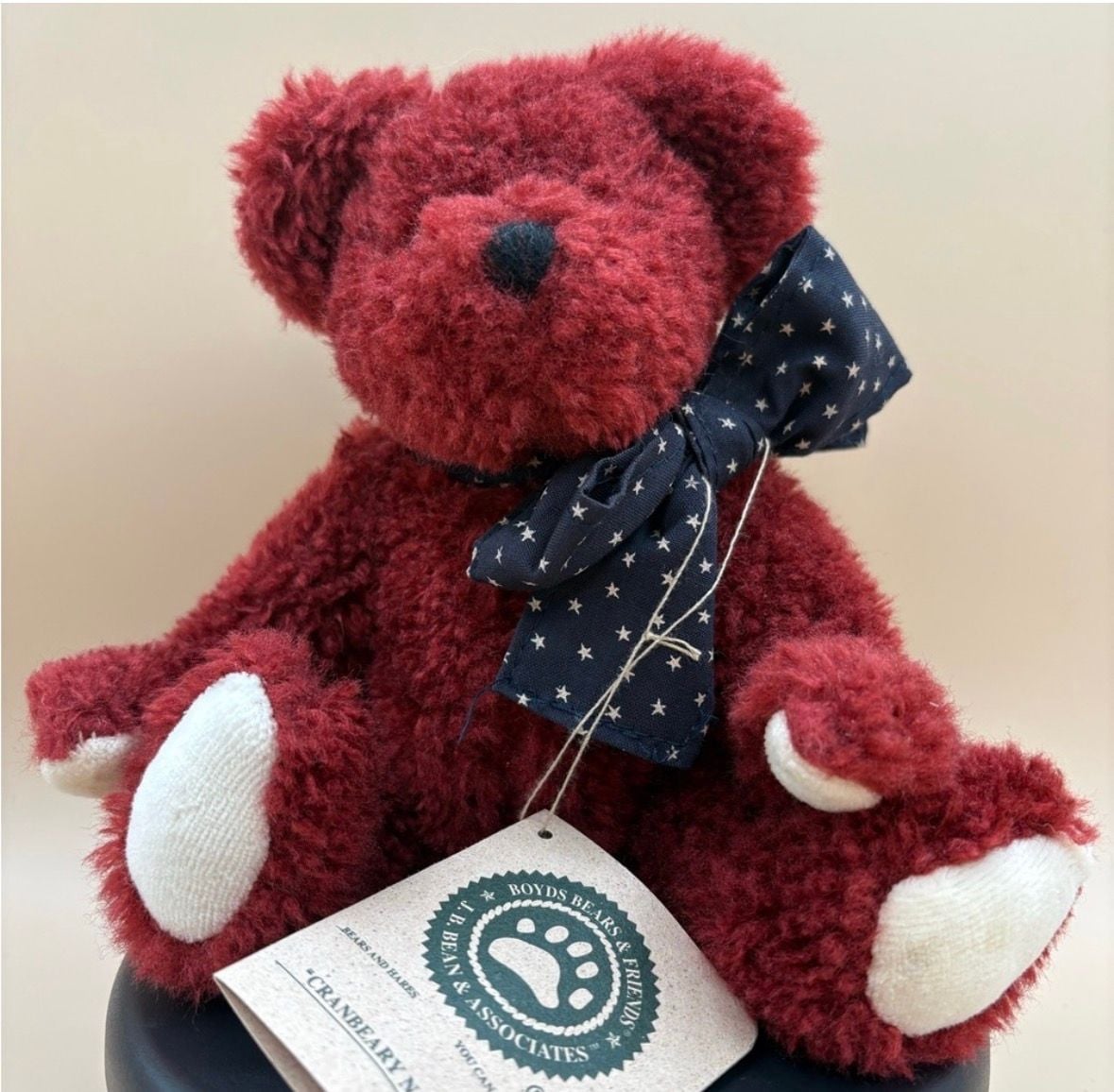 Boyds Bears Cranbeary N. Bear Red Plush Stuffed Animal 1