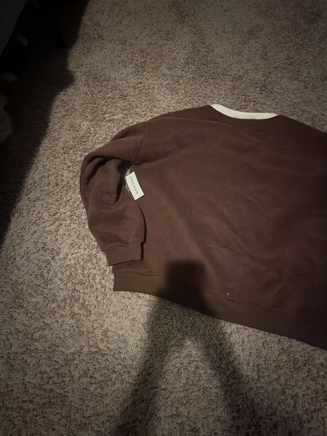 Edikted 76 Oversized V Neck Sweater Size M Brown 5
