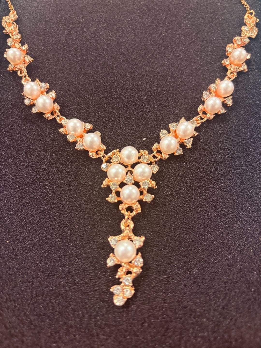 Rose Gold Pearl Necklace 5